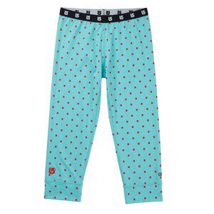 BURTON - Blue Polka Dot Capri Technical base layer pants Leggings - Medium